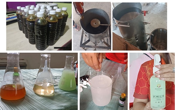 น้ำส้มควันไม้ดิบและสเปรย์ไล่แมลงจากน้ำส้มควันไม้